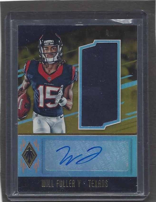 WILL FULLER 2016 PANINI PHOENIX ORANGE HOUSTON TEXANS JERSEY AUTO RC #D 36/49