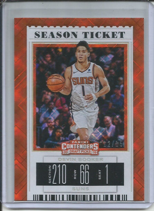 DEVIN BOOKER 2019-20 PANINI CONTENDERS SEASON TICKET DIAMOND #D /15
