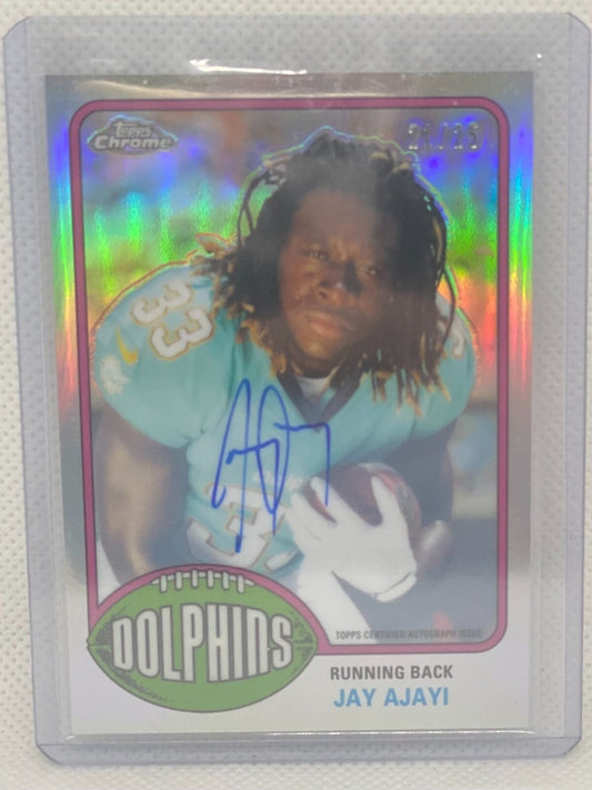 JAY AJAYI 2015 TOPPS CHROME 1976 RETRO REFRACTOR ON CARD AUTO RC #D 21/25