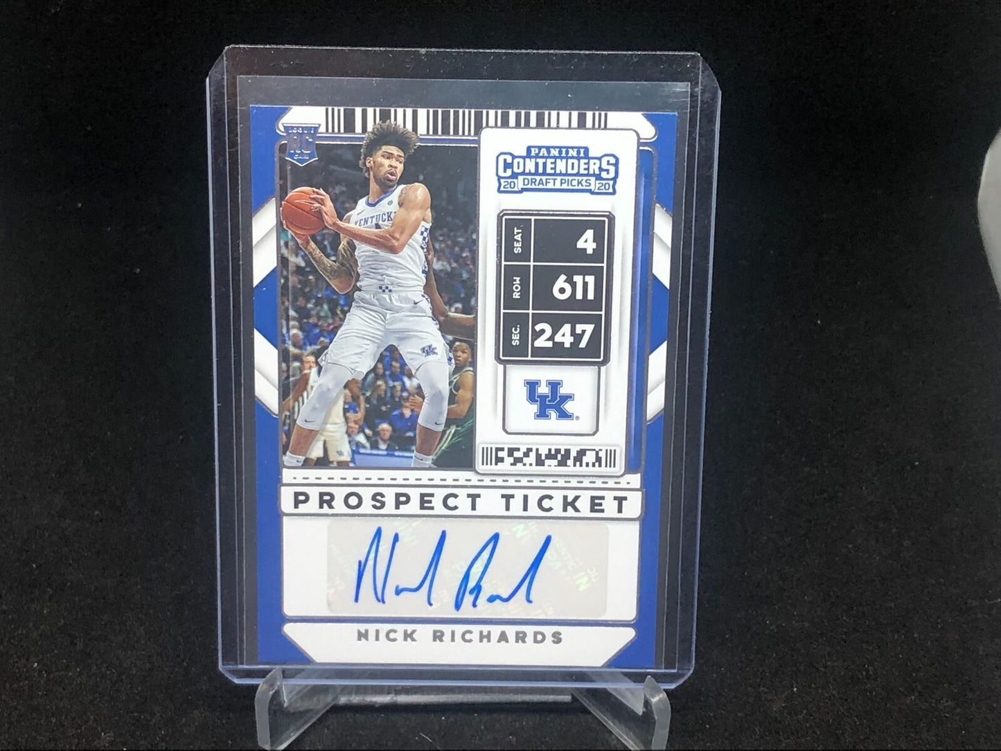 NICK RICHARDS 2020-21 PANINI CONTENDERS DRAFT PICKS PROSPECT TICKET AUTO RC # 90