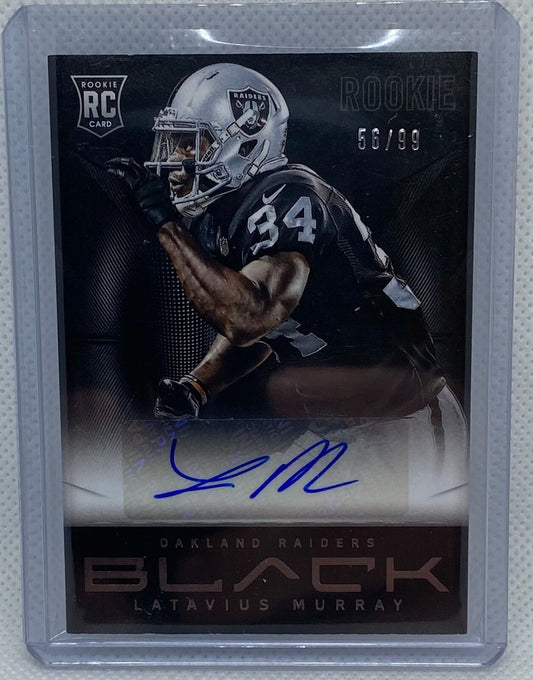 LATAVIUS MURRAY 2013 PANINI BLACK ROOKIE AUTO RC #D 56/99