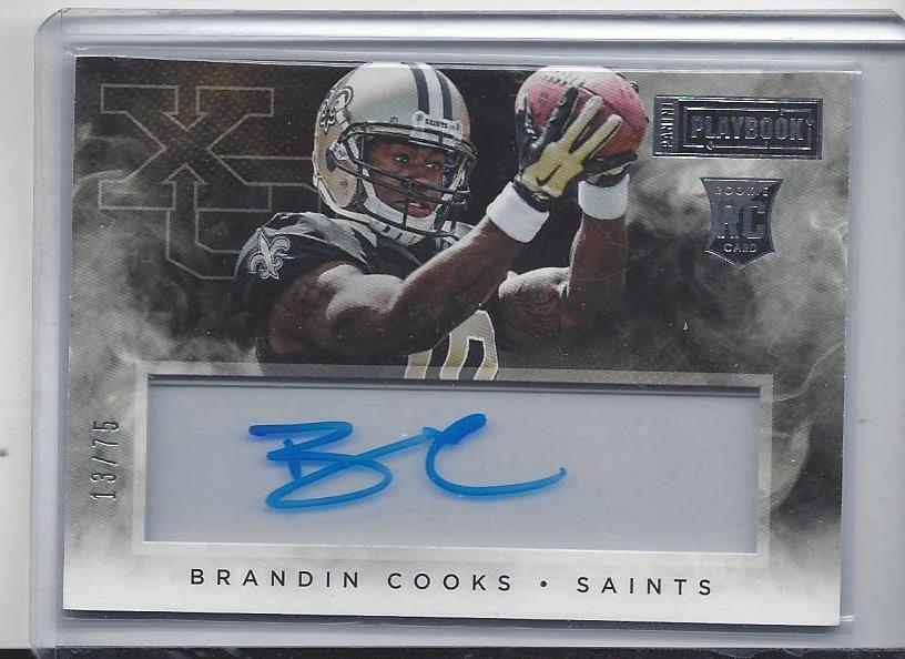 BRANDIN COOKS 2014 PANINI PLAYBOOK XO ACETATE ROOKIE AUTO RC #D 13/75