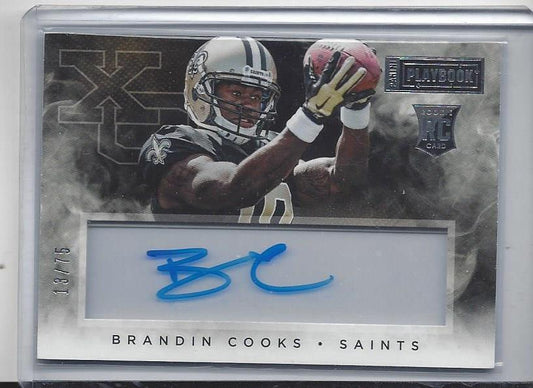 BRANDIN COOKS 2014 PANINI PLAYBOOK XO ACETATE ROOKIE AUTO RC #D 13/75