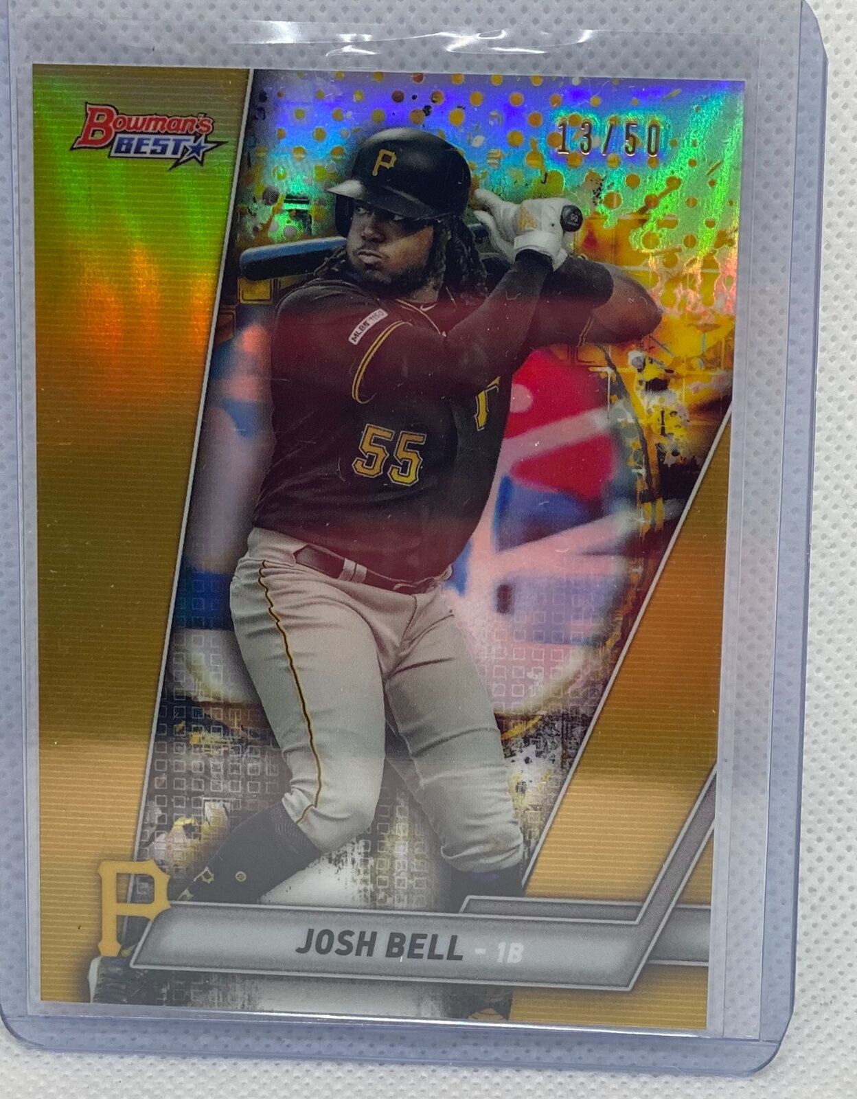 JOSH BELL 2019 TOPPS BOWMAN'S BEST GOLD REFRACTOR #D 13/50