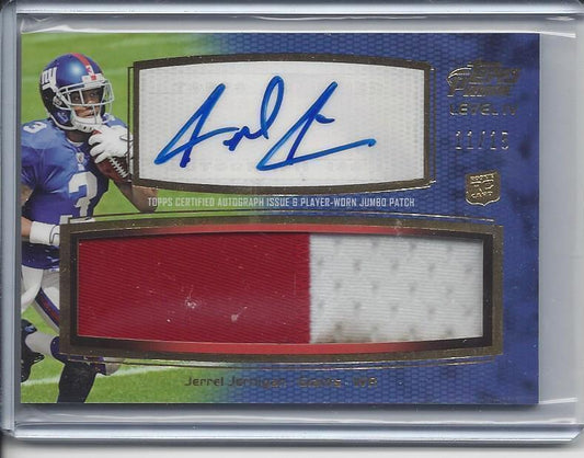 JERREL JERNIGAN 2011 TOPPS PRIME LEVEL 4 JUMBO 2 COLOR PATCH AUTO RC #D 11/15