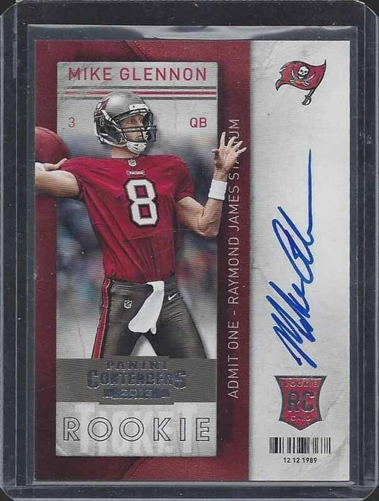 MIKE GLENNON 2013 PANINI CONTENDERS ROOKIE TICKET TRUE RC ON CARD AUTO RC #228