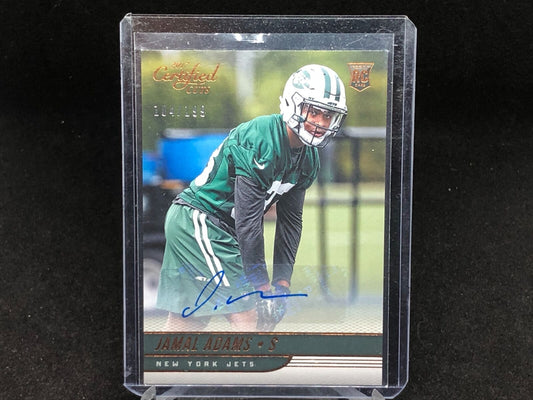 JAMAL ADAMS 2017 PANINI CERTIFIED CUTS AUTO RC #D 104/199