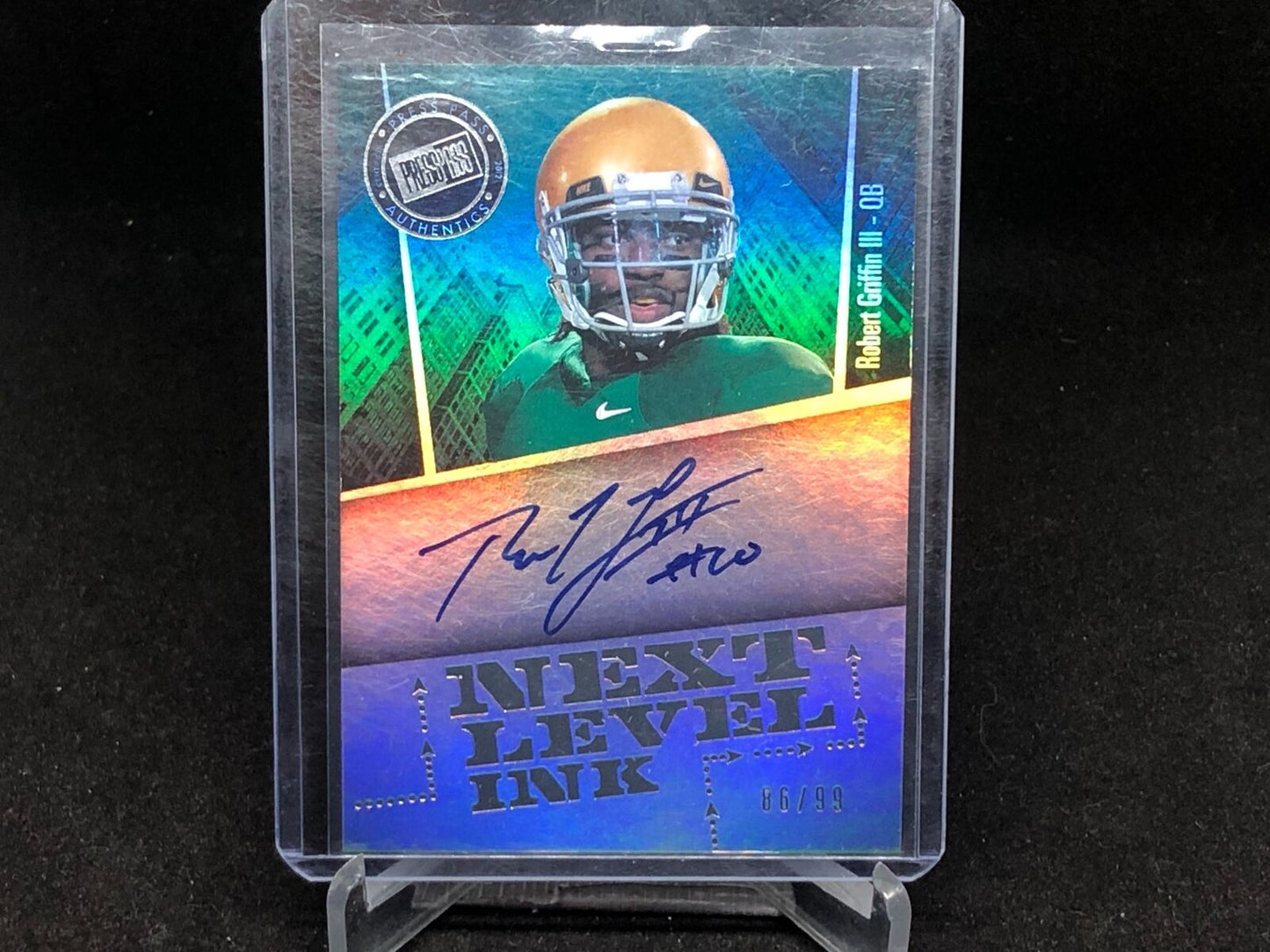 ROBERT GRIFFIN III 2012 PRESS PASS NEXT LEVEL INK ON CARD AUTO RC #D 86/99