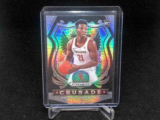 ONYEKA OKONGWU 2020-21 PANINI PRIZM DRAFT PICKS CRUSADE HYPER PRIZM RC # 85