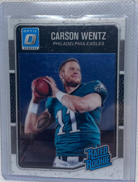 CARSON WENTZ 2016 PANINI DONRUSS OPTIC RATED ROOKIE RC #156
