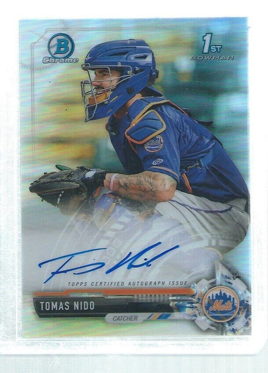 TOMAS NIDO 2017 BOWMAN CHROME 1ST ON CARD AUTO REFRACTOR PROSPECT #D 235/499