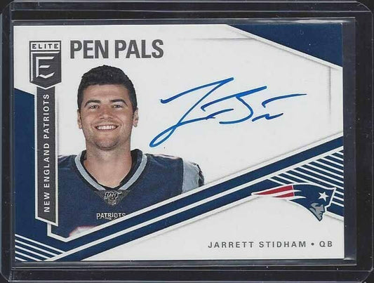 JARRETT STIDHAM 2019 PANINI ELITE PEN PALS BLUE INK SP ON CARD ROOKIE AUTO RC