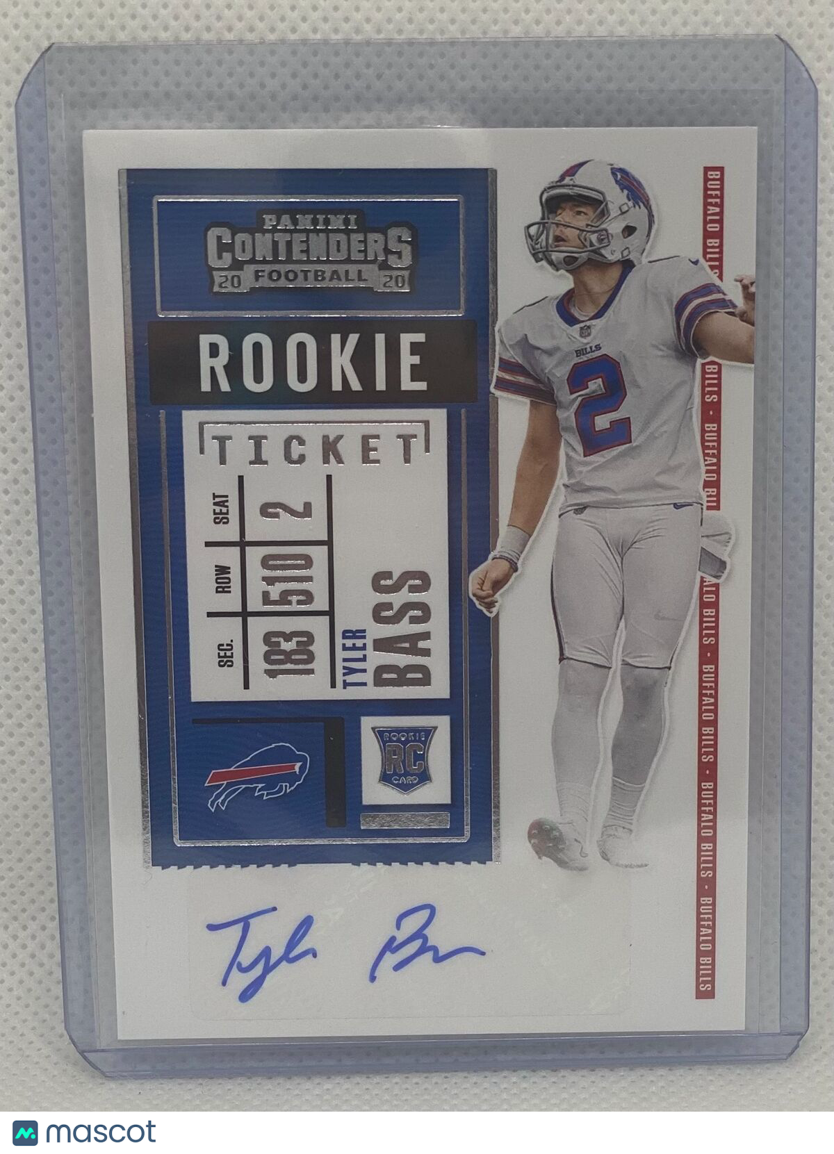 TYLER BASS 2020 PANINI CONTENDERS ROOKIE TICKET AUTO RC #254