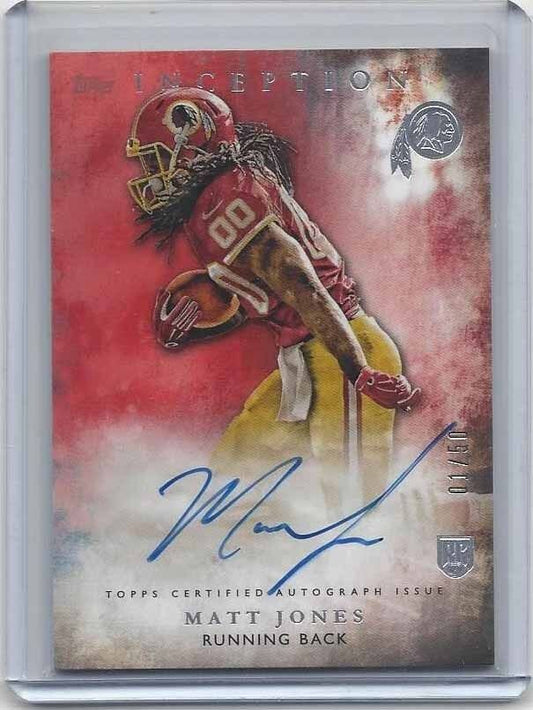 MATT JONES 2015 TOPPS INCEPTION ORANGE REDSKINS ON CARD ROOKIE AUTO RC #D 1/50