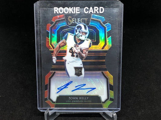 JOHN KELLY 2018 PANINI SELECT TIE DYE PRIZM DIE CUT AUTO RC #D 2/25