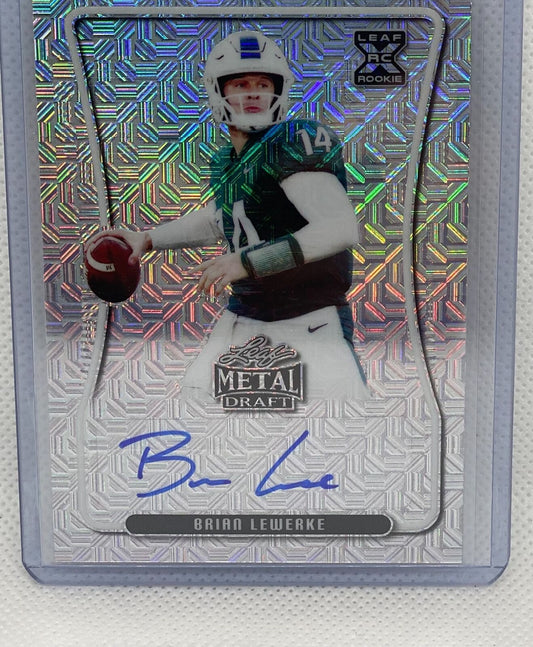 BRIAN LEWERKE 2020 LEAF METAL DRAFT SILVER CRYSTALS AUTO RC #D 31/40