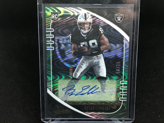 BRYAN EDWARDS 2020 PANINI ABSOLUTE GREEN WAVE AUTO RC #D 8/25