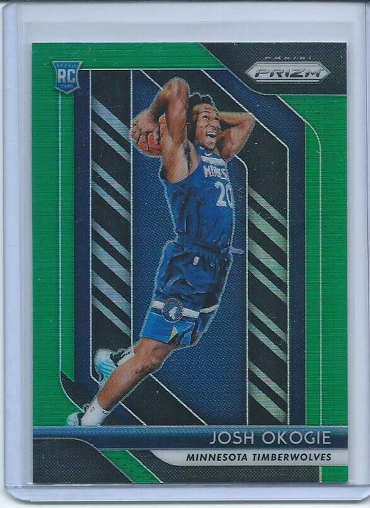 JOSH OKOGIE 2018-19 PANINI PRIZM GREEN PRIZMS RC #37