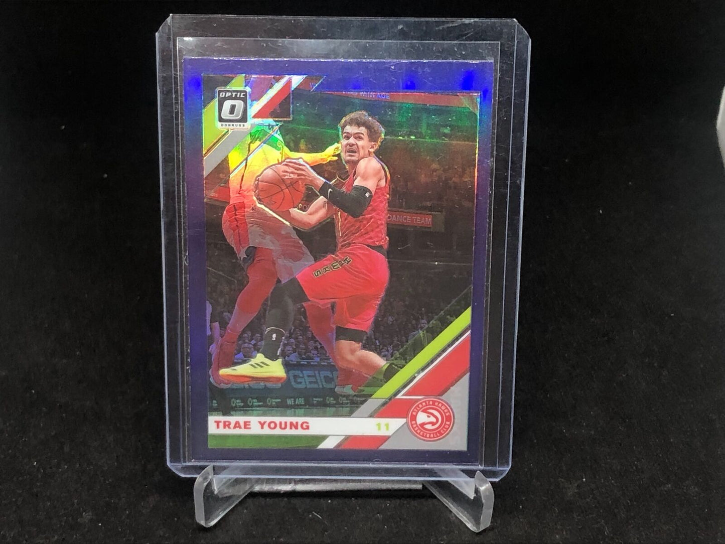 TRAE YOUNG 2019-20 PANINI DONRUSS OPTIC PURPLE HOLO # 2