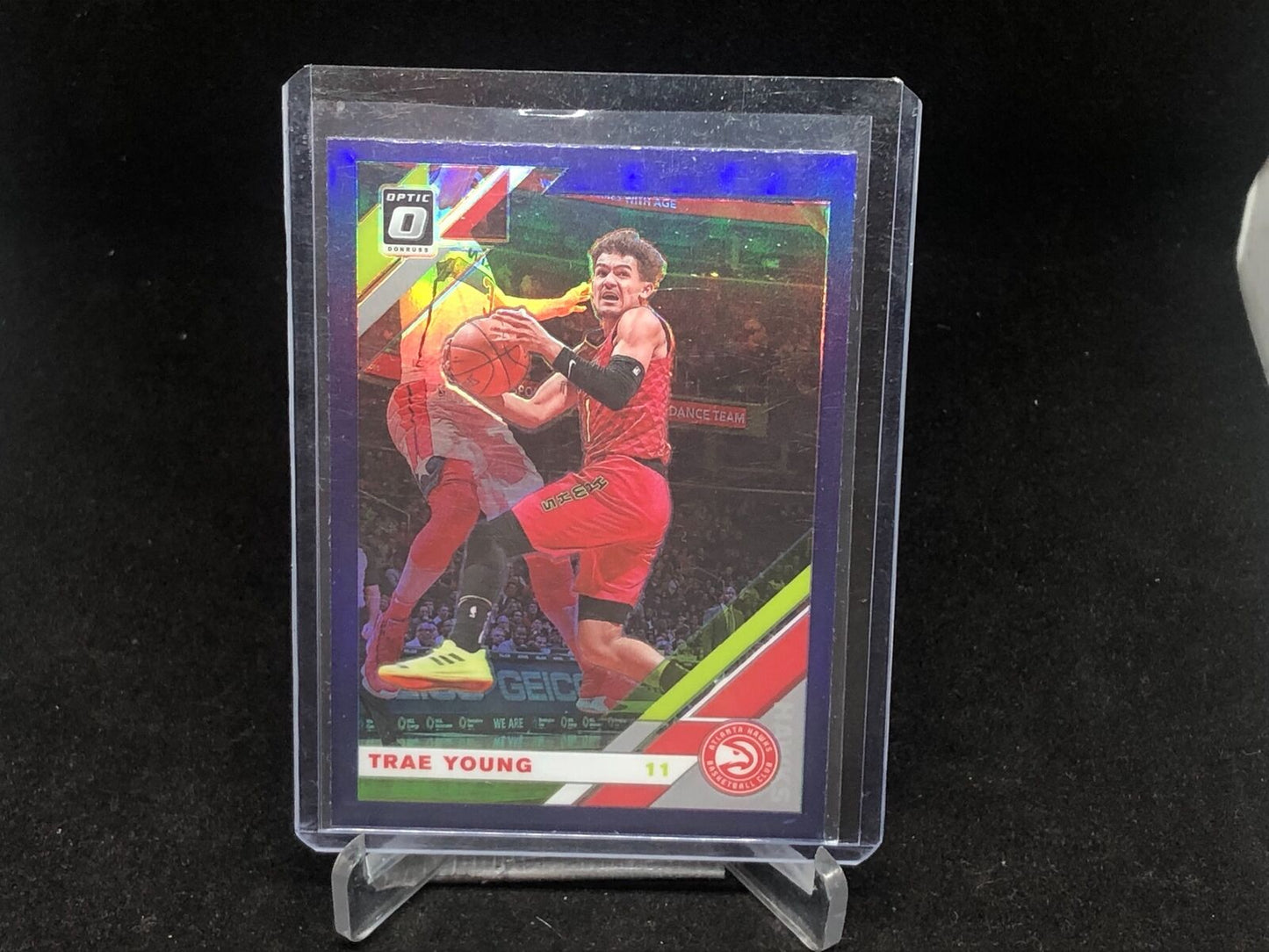 TRAE YOUNG 2019-20 PANINI DONRUSS OPTIC PURPLE HOLO # 2