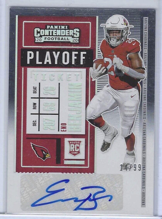 ENO BENJAMIN 2020 CONTENDERS PLAYOFF TICKET AUTO RC #D 14/99