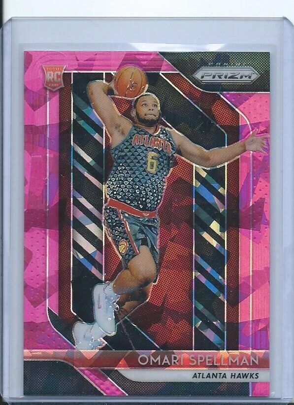 OMARI SPELLMAN 2018-19 PANINI PRIZM PINK ICE PRIZMS RC #88
