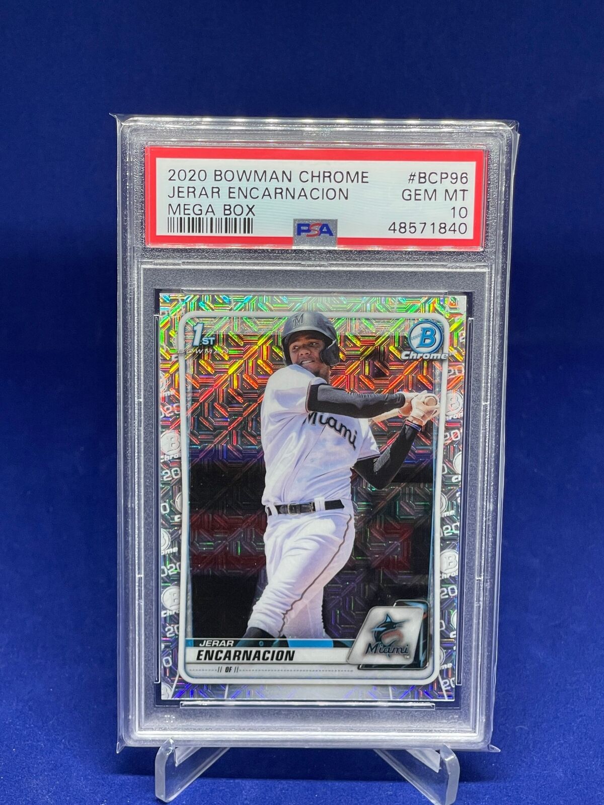 JERAR ENCARNACION 2020 BOWMAN CHROME 1ST MEGA BOX REFRACTOR PROSPECT PSA 10