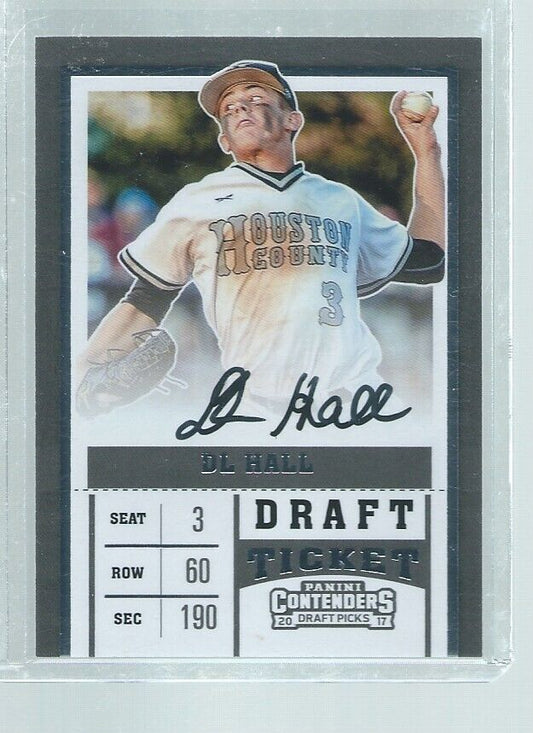 DL HALL 2017 CONTENDERS DRAFT TICKET ON CARD AUTO PROSPECT #33