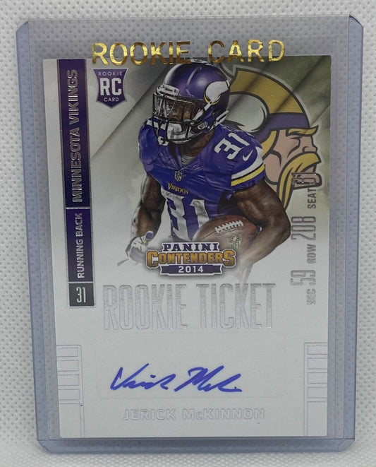 JERICK MCKINNON 2014 PANINI CONTENDERS ROOKIE TICKET AUTO RC #141
