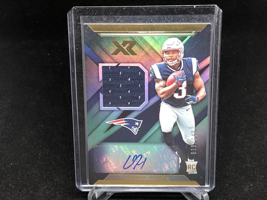 DAMIEN HARRIS 2019 PANINI XR JERSEY AUTO RC #D 19/149