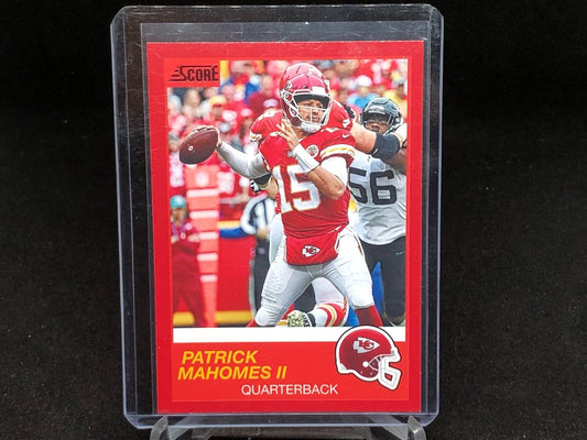 PATRICK MAHOMES II 2019 PANINI SCORE RED # 1
