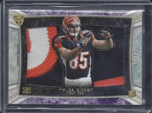 TYLER EIFERT 2013 TOPPS SUPREME PURPLE SILHOUETTE JUMBO 3 COLOR PATCH RC #D /25