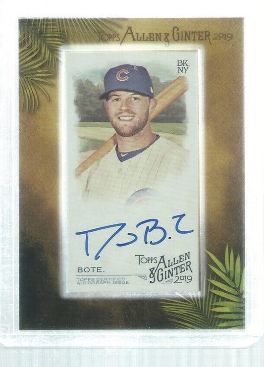 DAVID BOTE 2019 TOPPS ALLEN & GINTER ON CARD AUTO