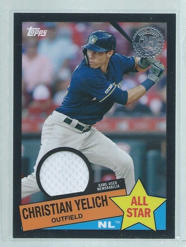 CHRISTIAN YELICH 2020 TOPPS 35TH ANNIVERSARY BLACK ALL STAR JERSEY #D 16/199