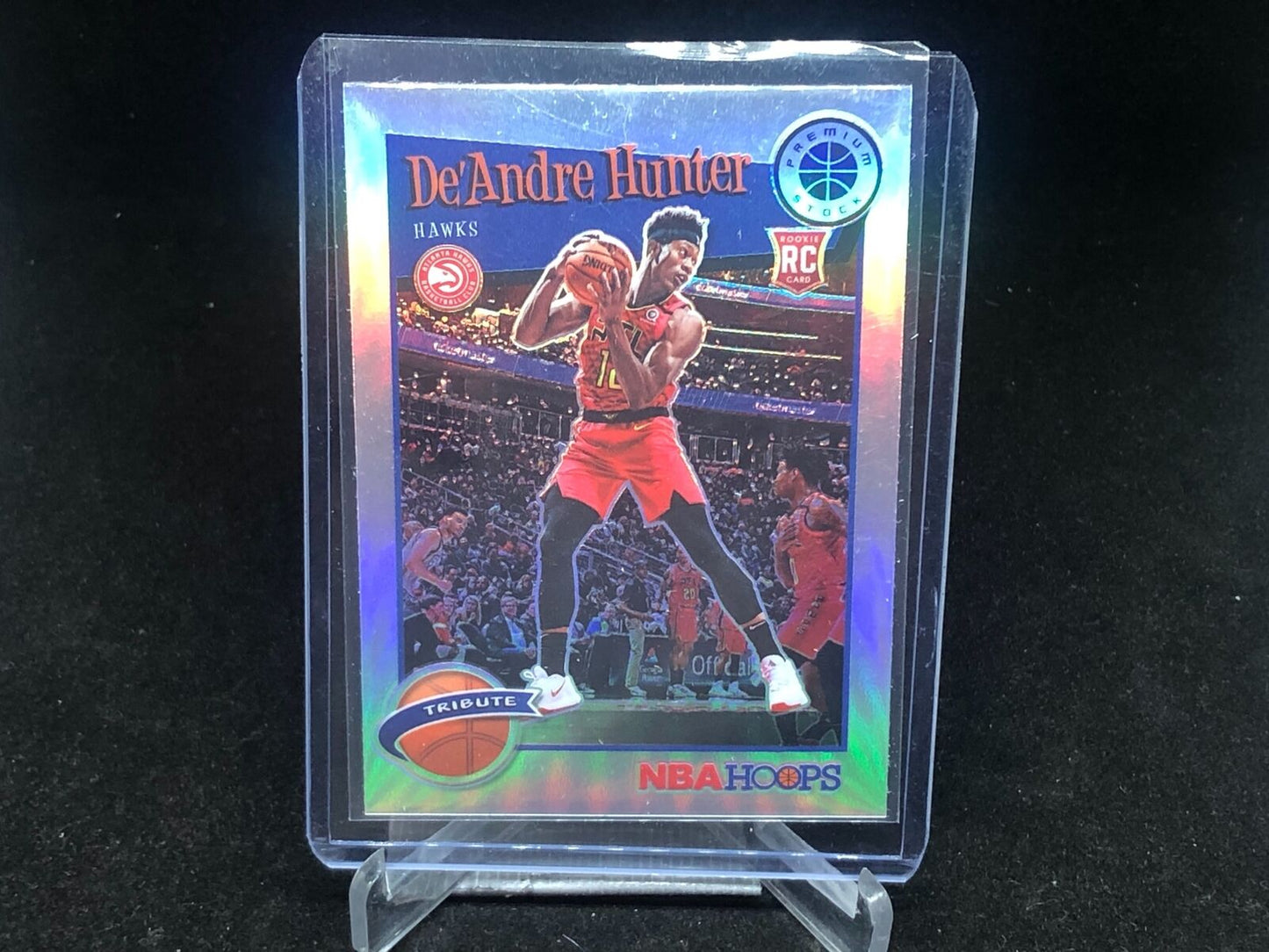 DEANDRE HUNTER 2019-20 PANINI HOOPS TRIBUTE PREMIUM STOCK SILVER PRIZM RC # 299