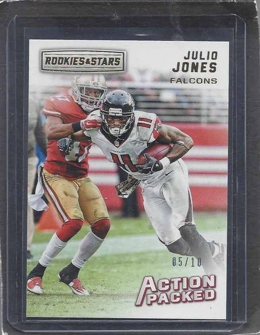 JULIO JONES 2016 ROOKIES & STARS ACTION PACKED GOLD #D 5/10