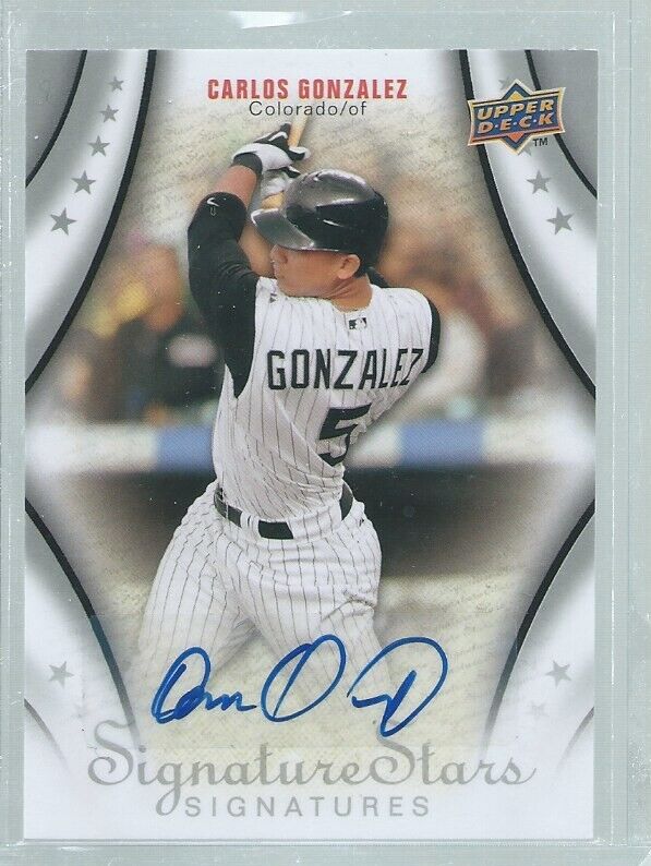 CARLOS GONZALEZ 2009 UPPER DECK SIGNATURE STARS AUTO #140