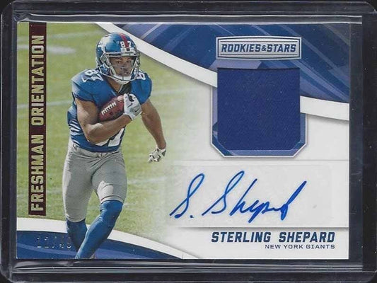 STERLING SHEPARD 2016 ROOKIES & STARS FRESHMAN ORIENTATION JERSEY AUTO RC #D /49