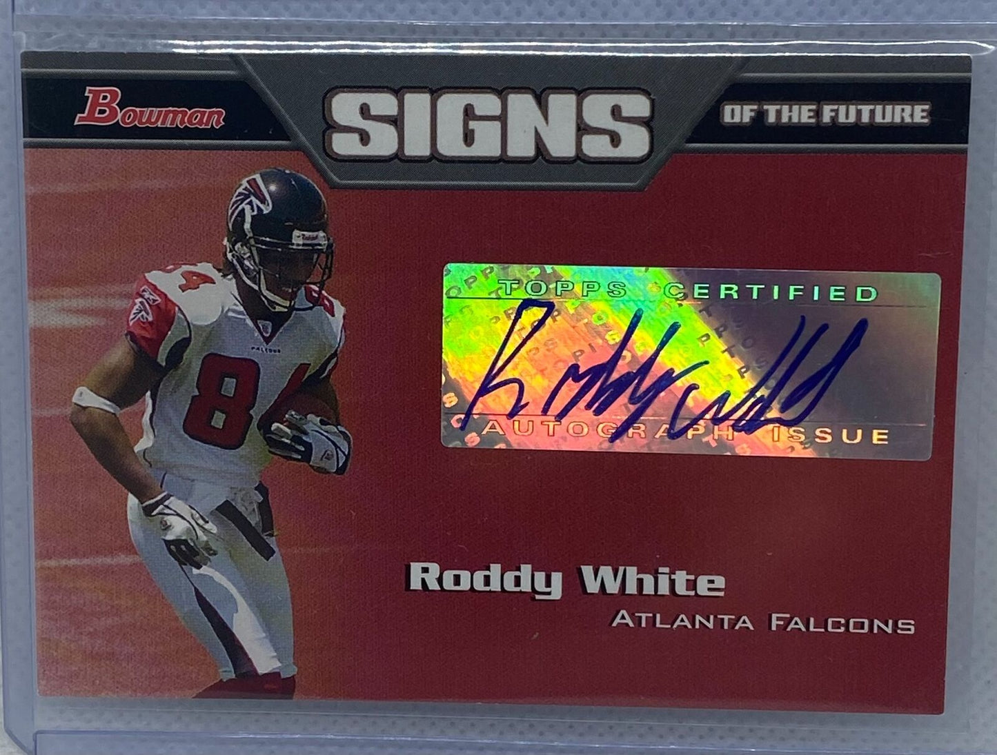 RODDY WHITE 2005 TOPPS BOWMAN SIGNS OF THE FUTURE AUTO RC #SF-RW