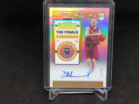 DYLAN WINDLER 2019-20 PANINI CONTENDERS THE FINALS ON CARD AUTO RC #D 15/49