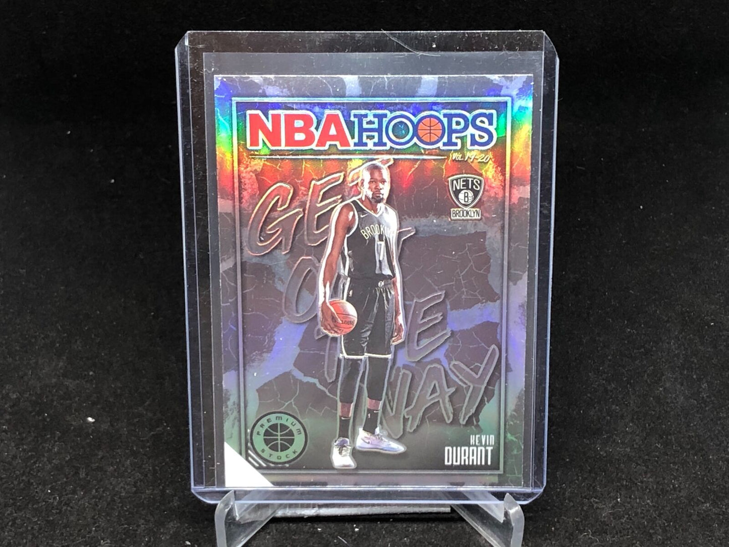 KEVIN DURANT 2019-20 PANINI HOOPS PREMIUM STOCK GET OUT THE WAY SILVER PRIZM # 9