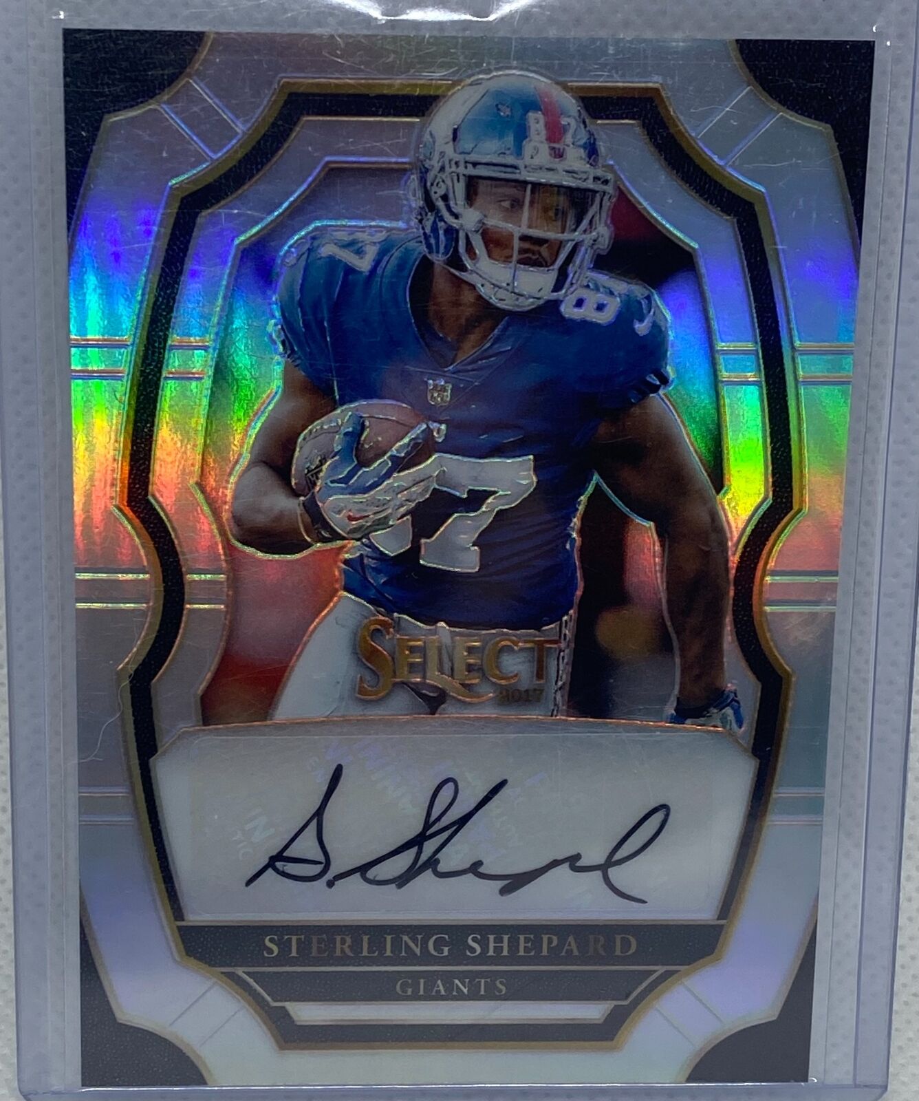 STERLING SHEPARD 2017 PANINI SELECT SILVER PRIZM AUTO #D /199