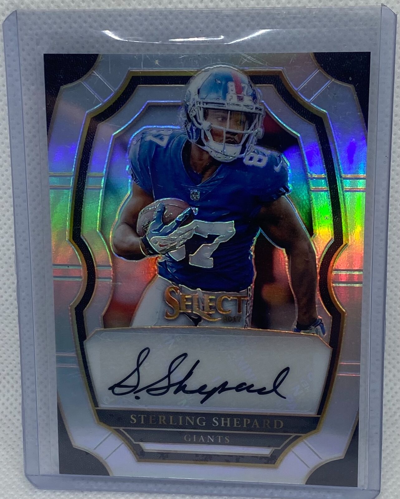 STERLING SHEPARD 2017 PANINI SELECT SILVER PRIZM AUTO #D /199