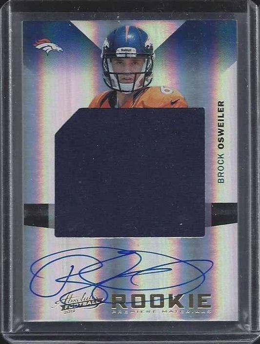 BROCK OSWEILER 2012 ABSOLUTE RPM JUMBO JERSEY ON CARD ROOKIE AUTO RC #D 22/25