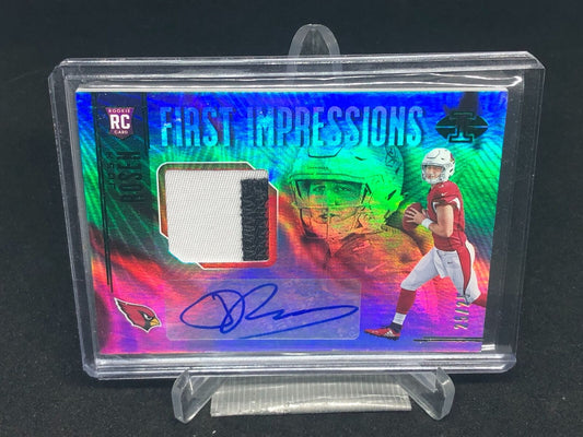 JOSH ROSEN 2018 ILLUSIONS GREEN FIRST IMPRESSIONS 2 CLR PATCH AUTO RC #D 25/25