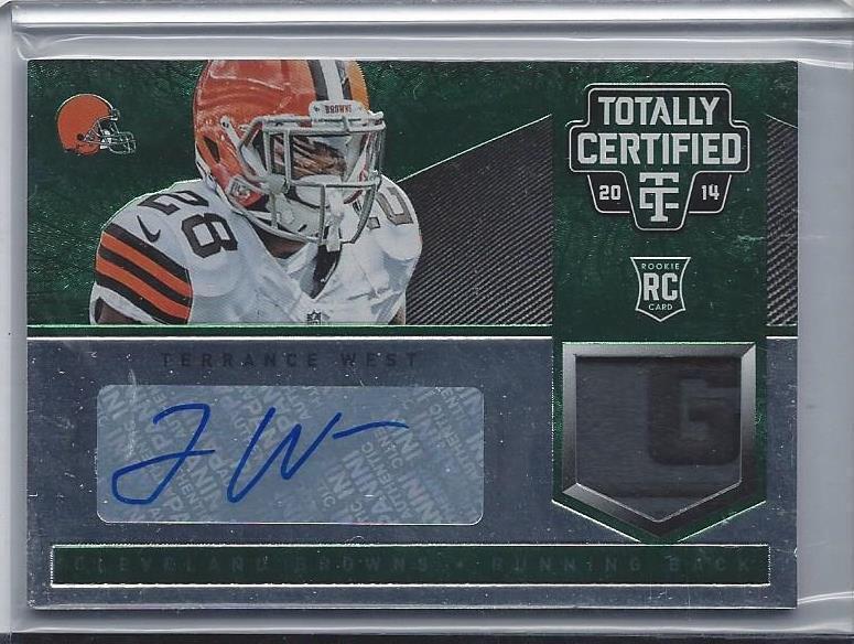 TERRANCE WEST 2014 TOTALLY CERTIFIED GREEN SIZE TAG LOGO PATCH AUTO RC #D 3/5