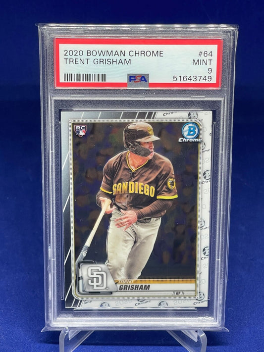 TRENT GRISHAM 2020 BOWMAN CHROME ROOKIE RC #64 PSA 9 MINT