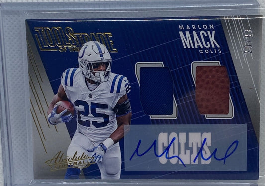 MARLON MACK 2018 PANINI ABSOLUTE TOOLS OF TRADE JERSEY FOOTBALL AUTO #D /99