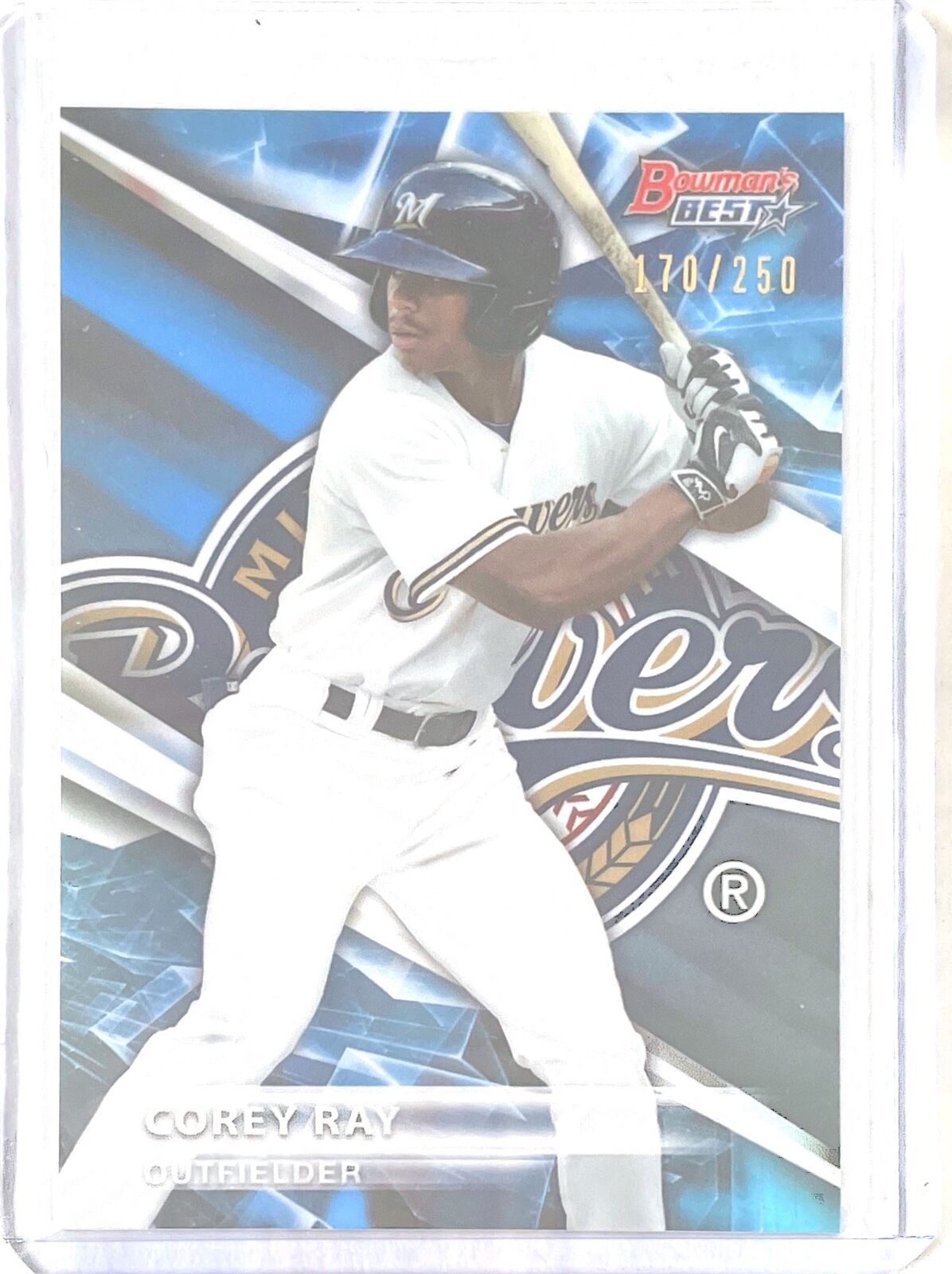 COREY RAY 2016 BOWMAN'S BEST PROSPECT BLUE REFRACTOR #D 170/250