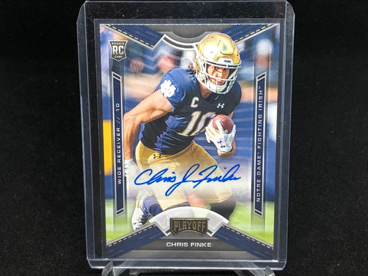 CHRIS FINKE 2020 CHRONICLES DRAFT PICKS PLAYOFF NOTRE DAME AUTO RC # 19